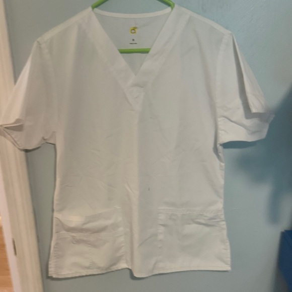 White Scrub Shirt - Picture 1 of 1